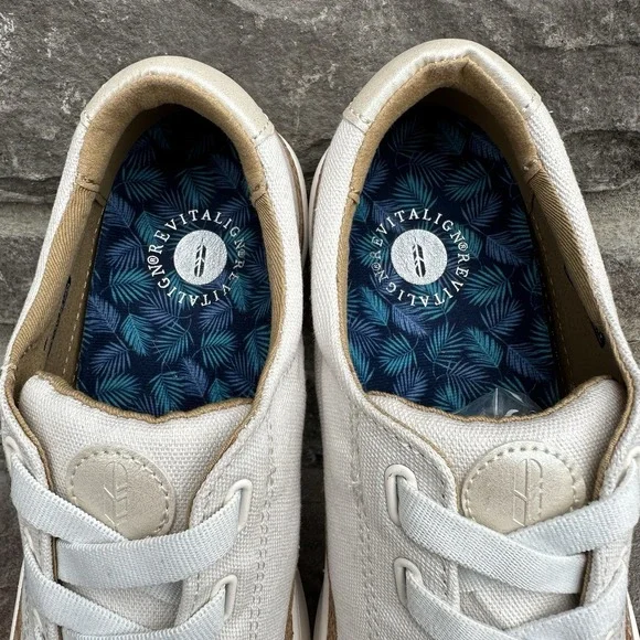 Womens 7.5 B - Revitalign Orthotic Gore-Lace Slip-On‎ Sneaker - Hermosa Cream - Picture 5 of 8